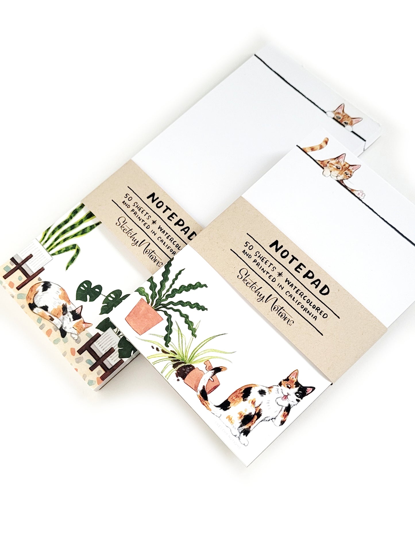Sneaky Cats + Plants Notepad Bundle