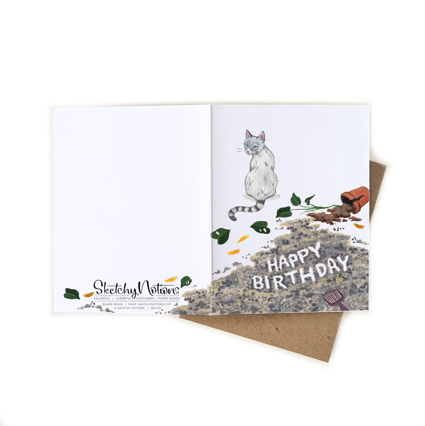 Messy Cat Birthday Card