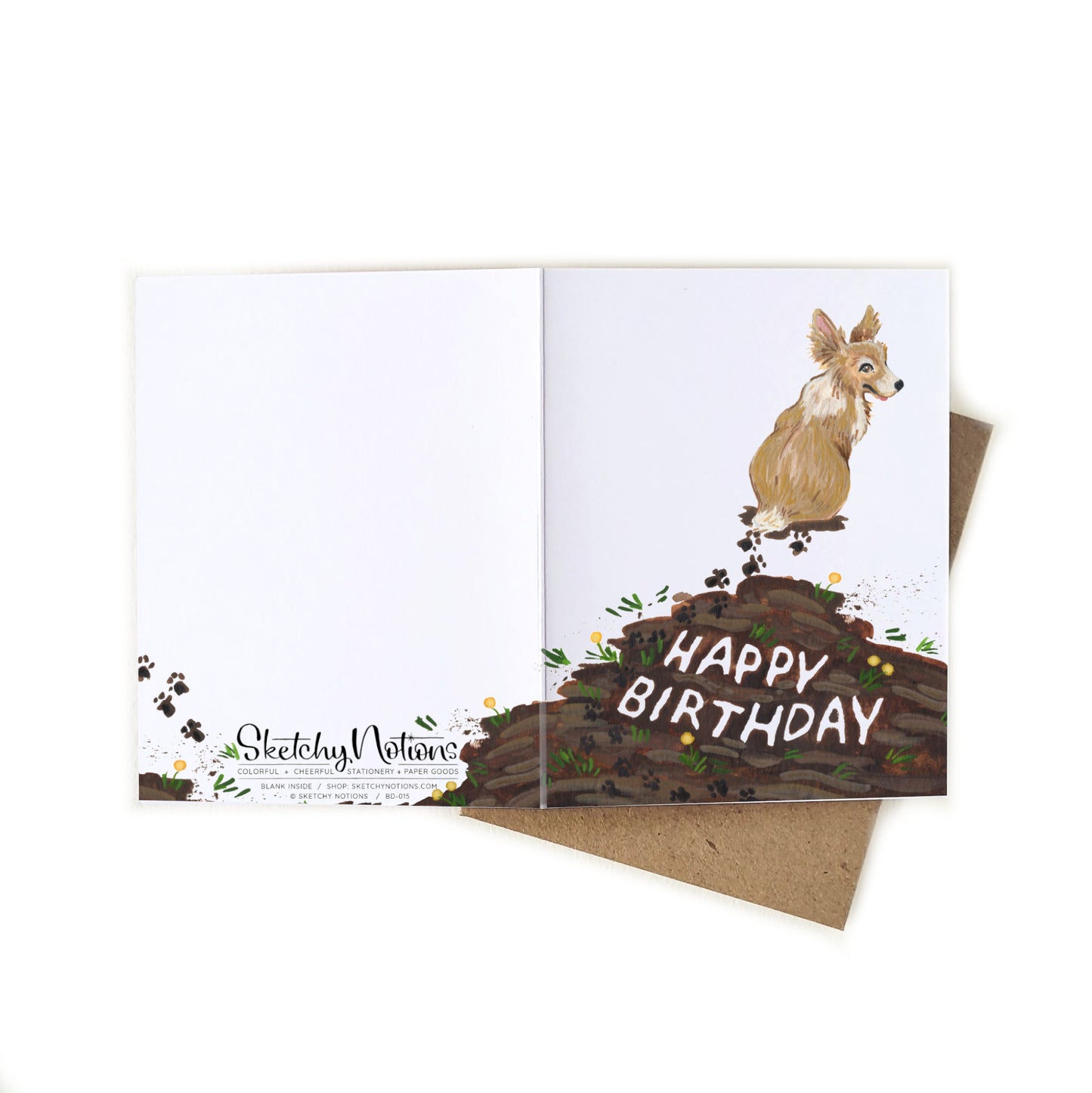 Messy Dog Birthday Card