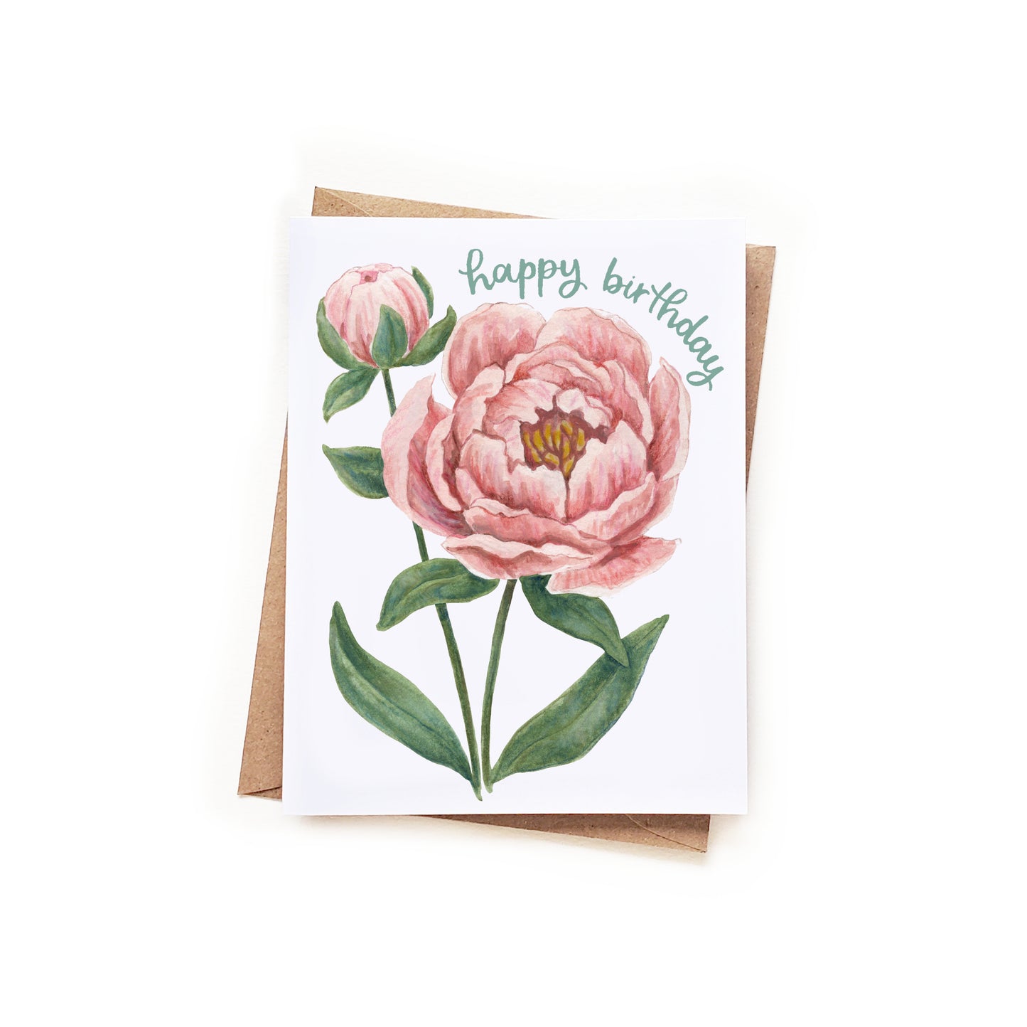 Happy Birthday Pink Peony Card