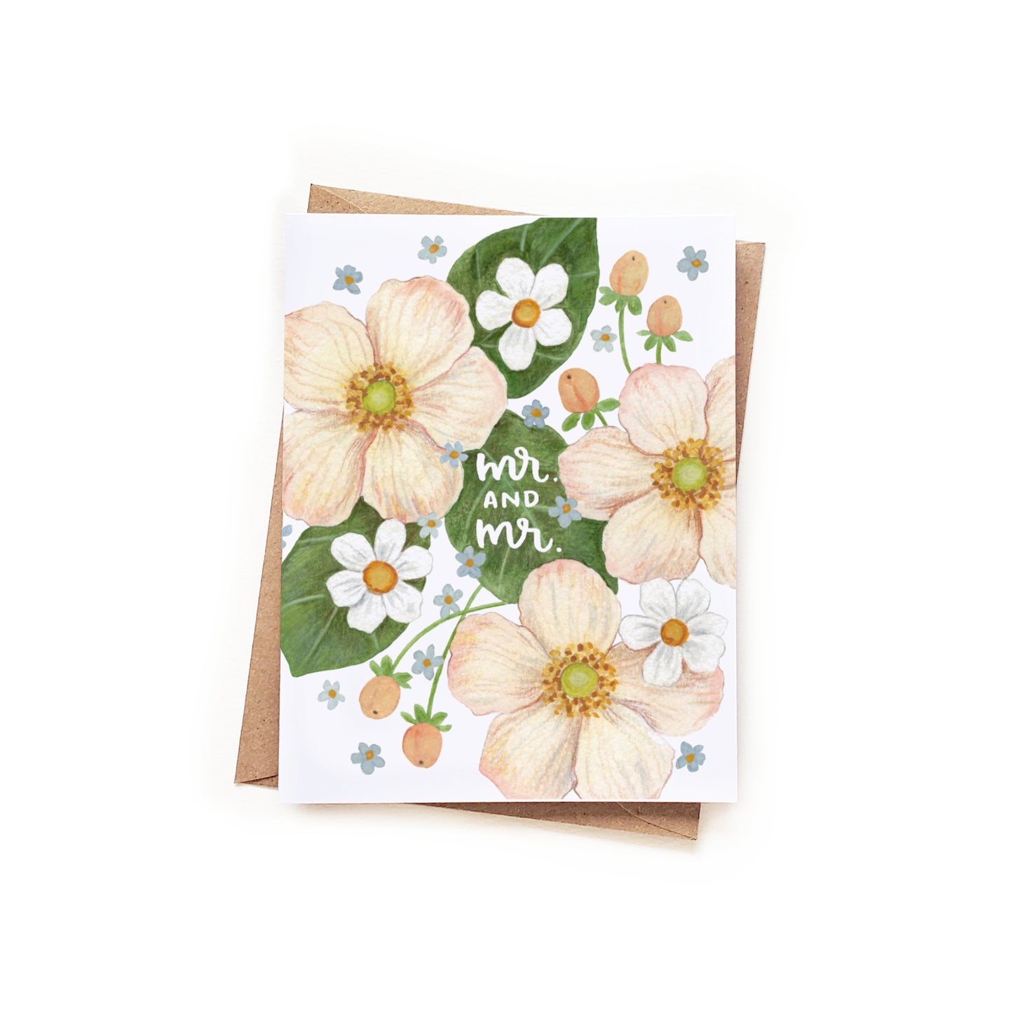 Mr. and Mr. Floral Wedding Card