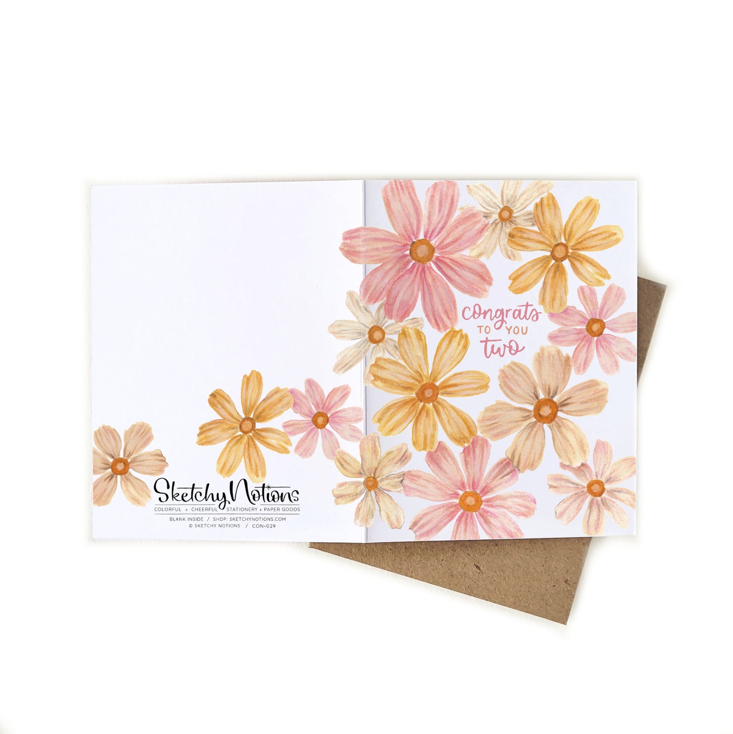 Congrats to You Two Floral Card