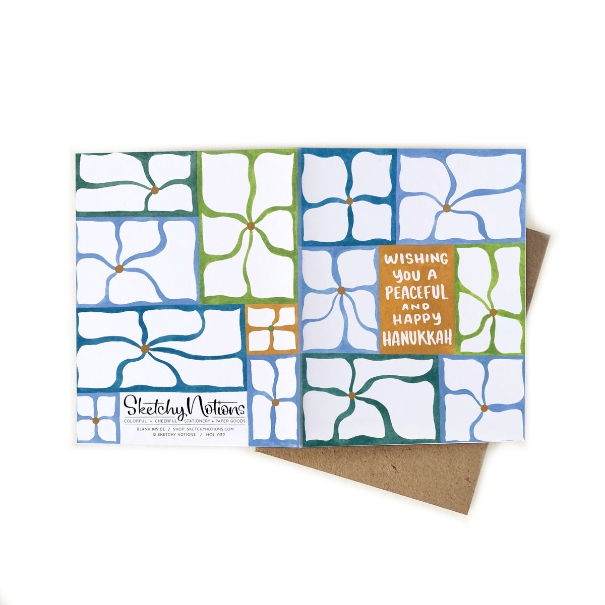 Peaceful Hanukkah Floral Card