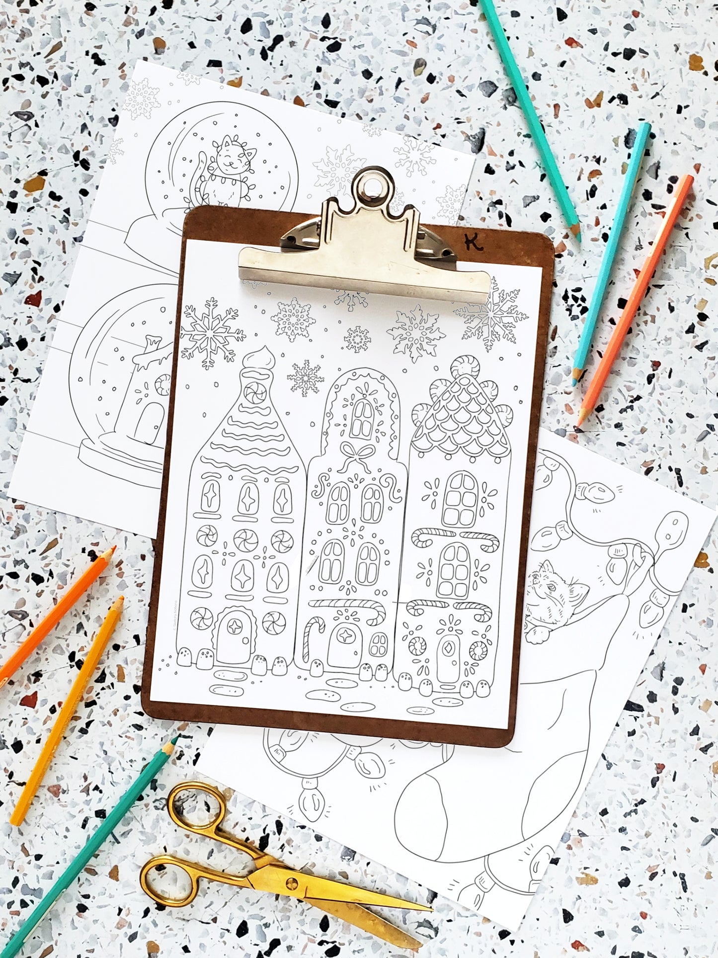 Holiday Decor Coloring Pages