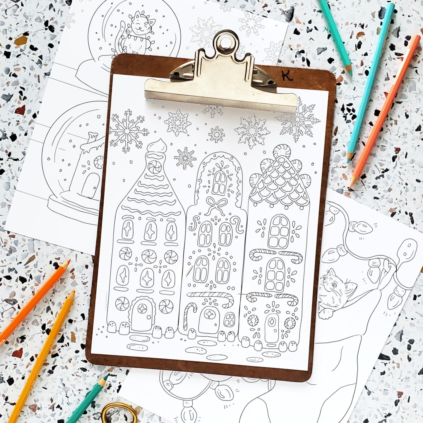 Holiday Decor Coloring Pages