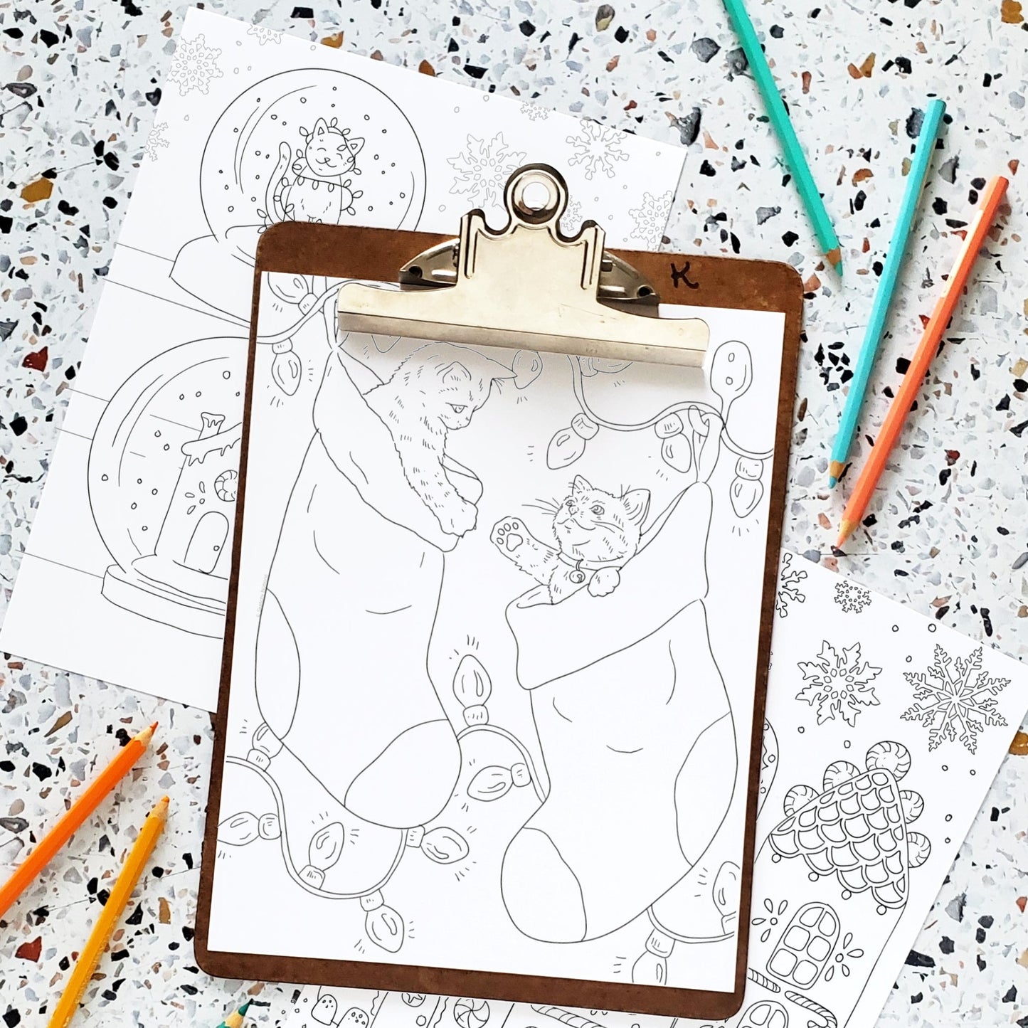 Holiday Decor Coloring Pages