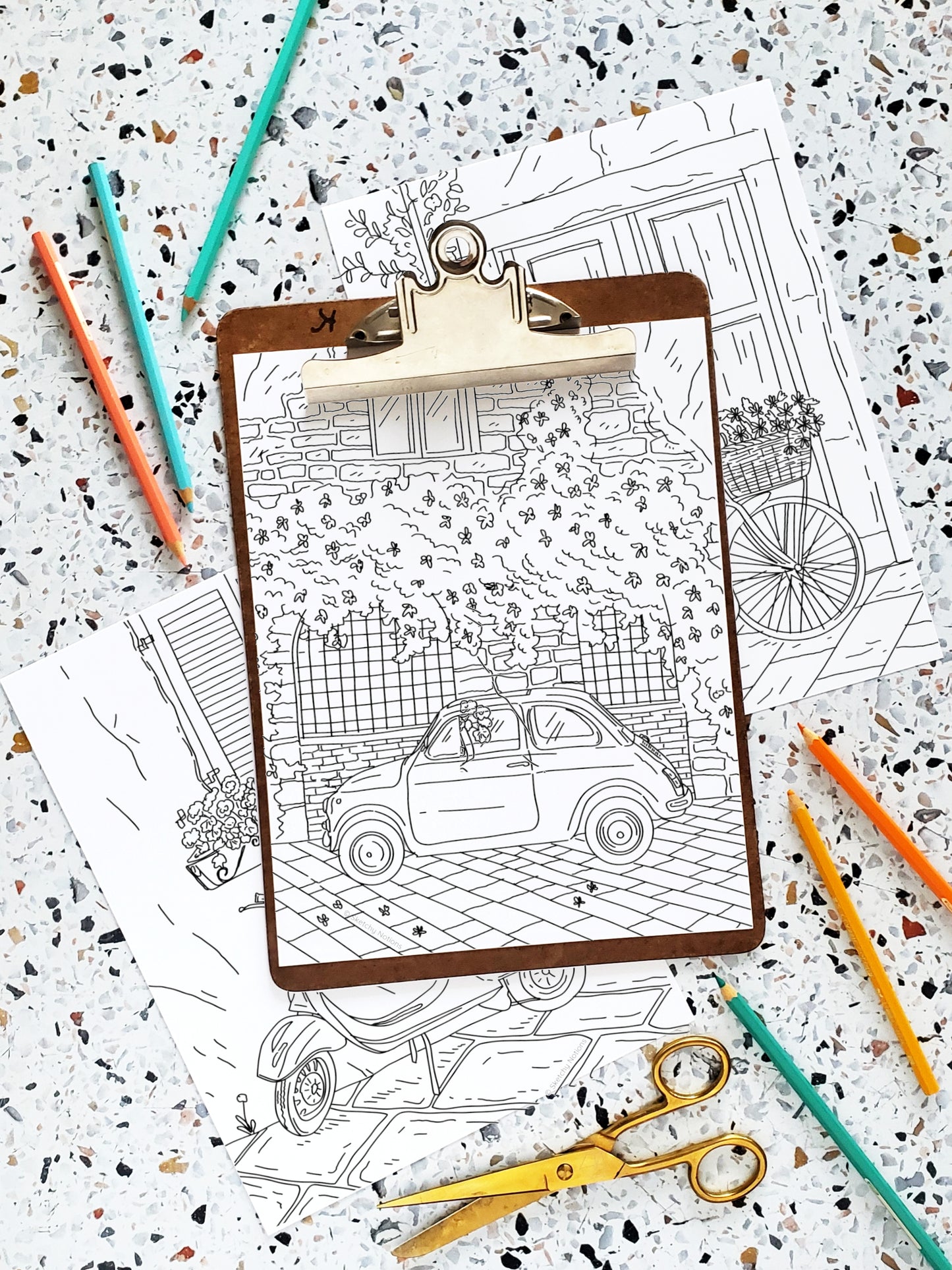 Italia Rides Coloring Pages