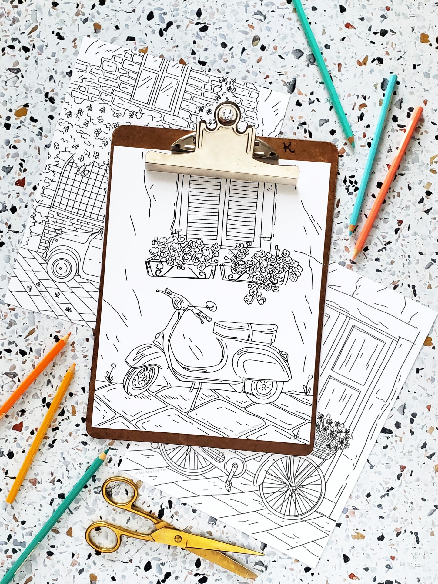 Italia Rides Coloring Pages