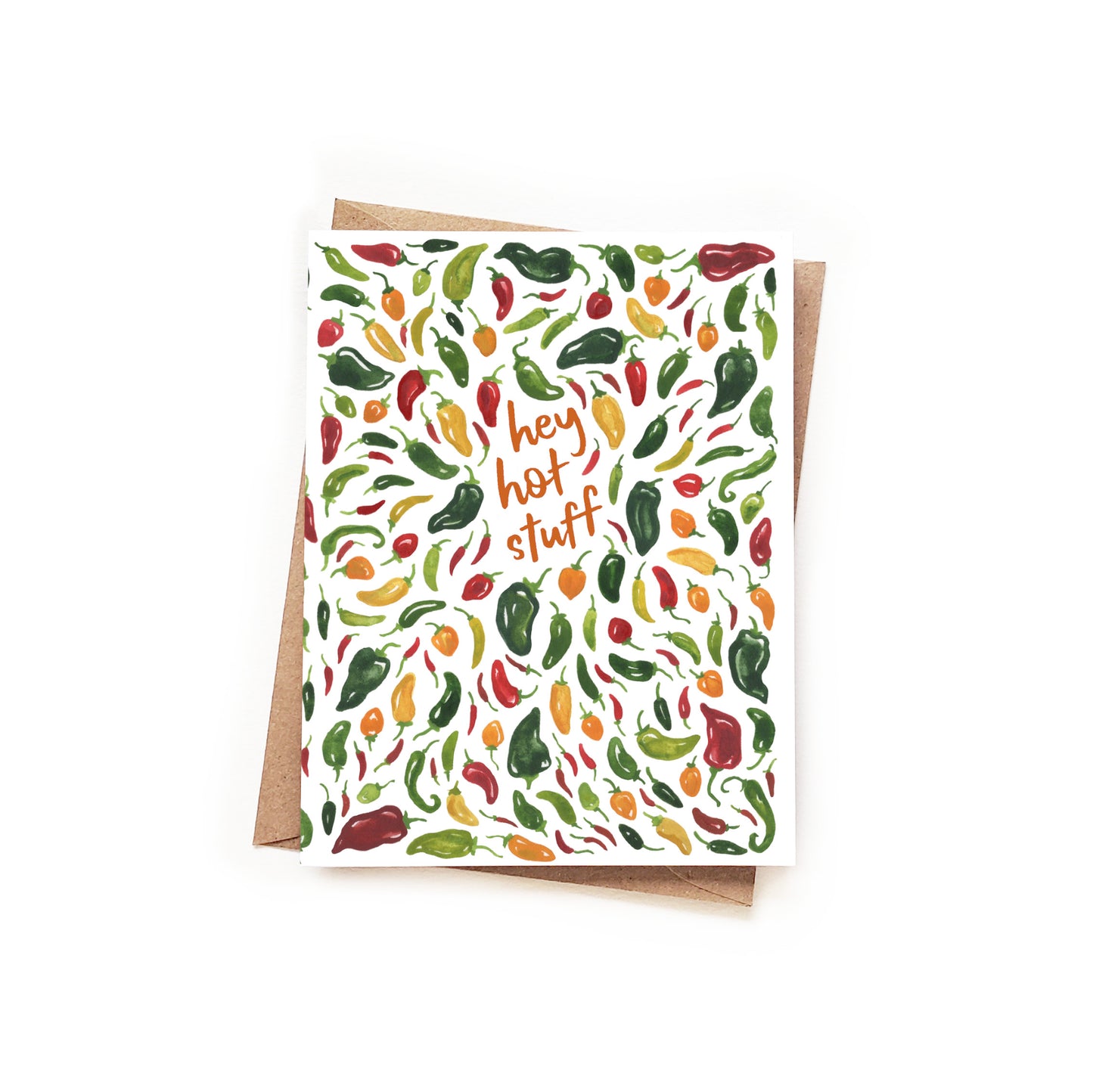 Hey Hot Stuff Chili Pepper Love Card