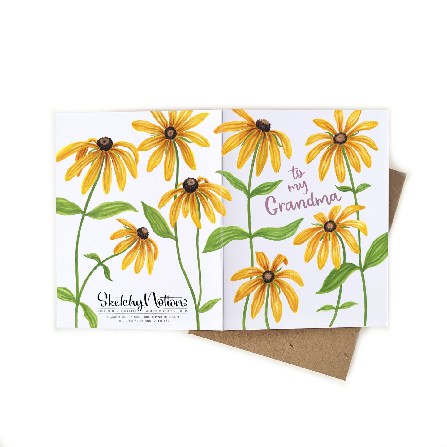 To My Grandma Black-Eyed-Susans Card