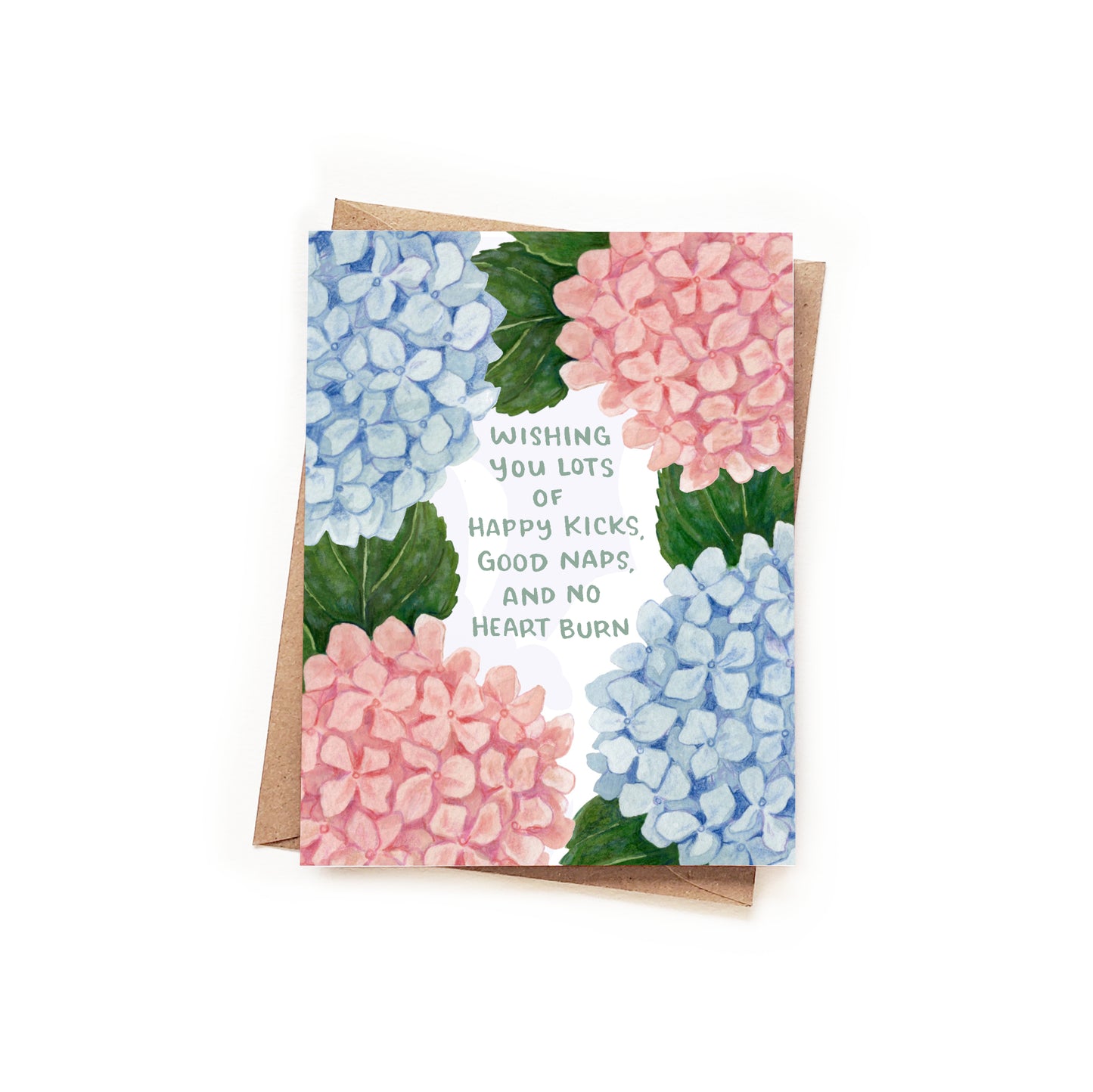 Pregnancy Congratulations Hydrangea Card