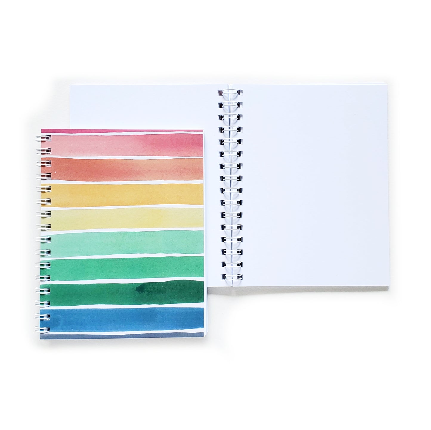 Rainbow Stripes Small Blank Notebook