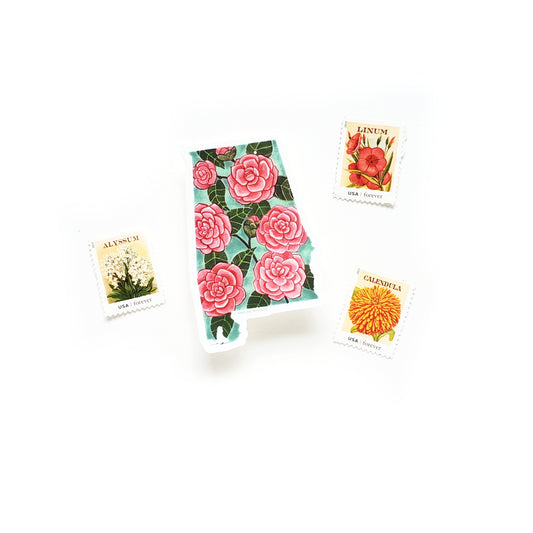 Alabama State Flower Camelia Sticker