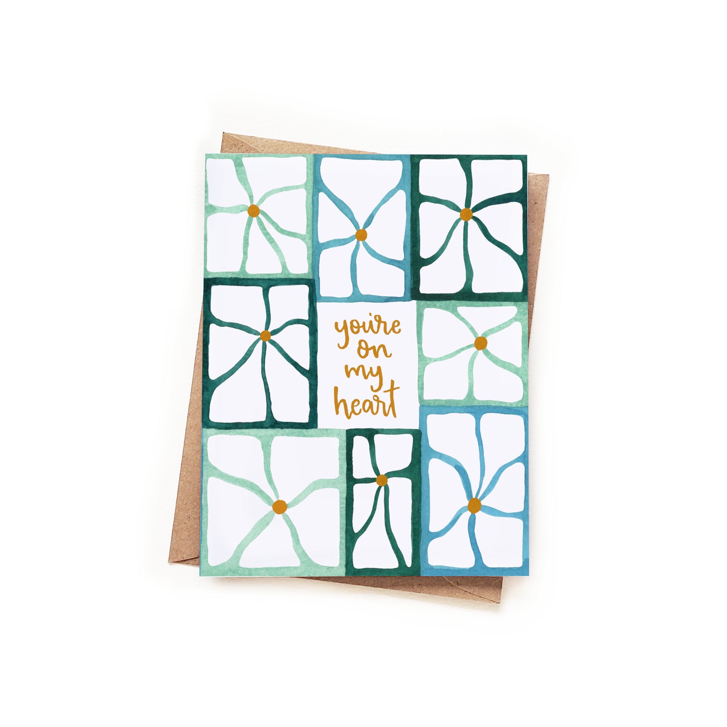 You're On My Heart Funky Flower Card