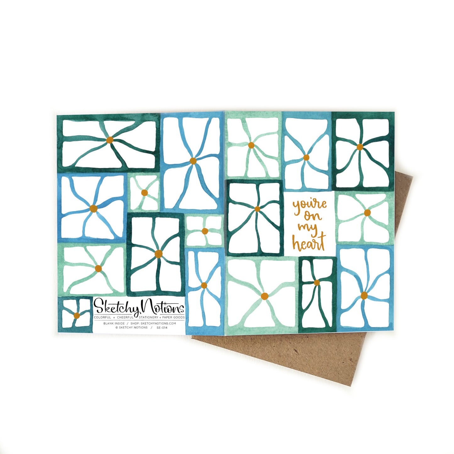 You're On My Heart Funky Flower Card