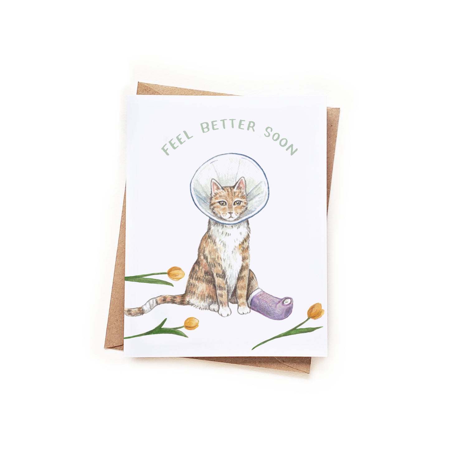 Feel Better Soon Cat Card