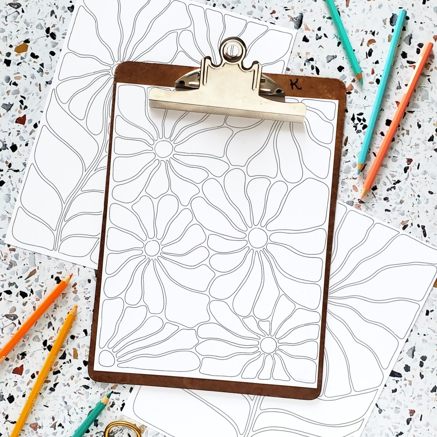 Disco Daisies Coloring Pages