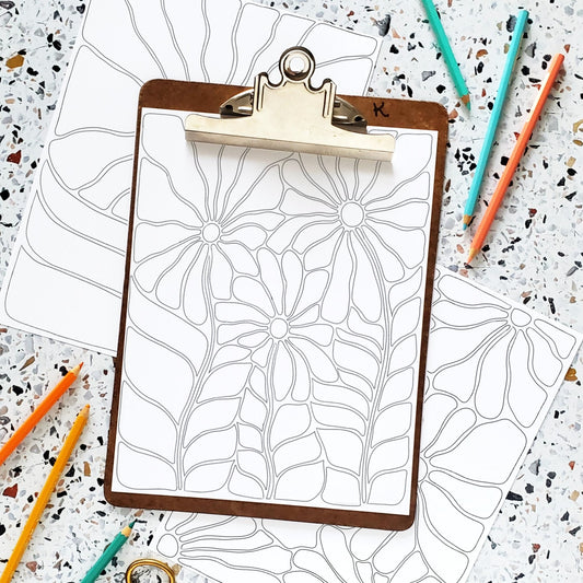 Disco Daisies Coloring Pages