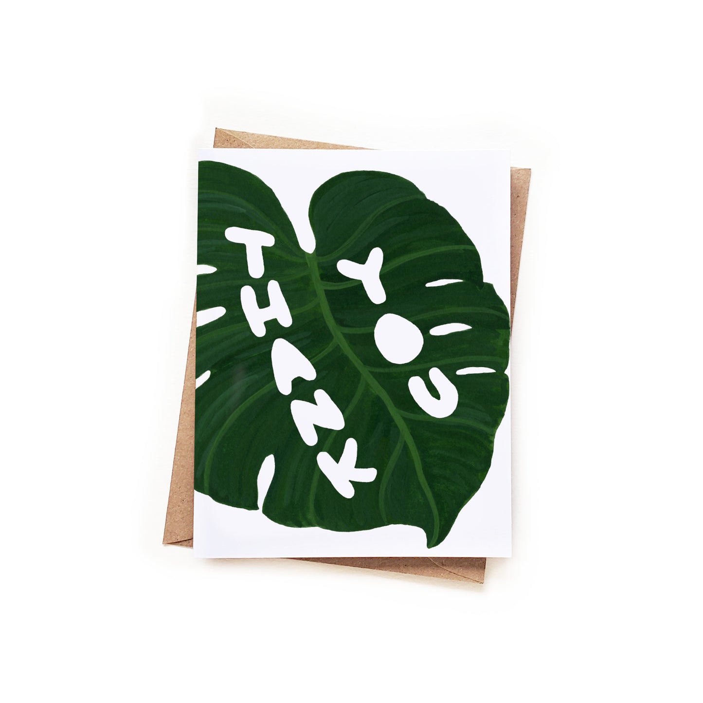 Thank You Monstera Leaf Card