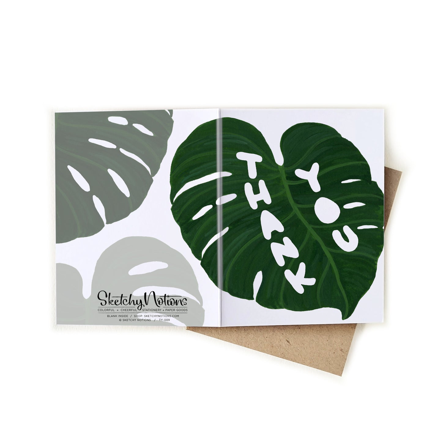 Thank You Monstera Leaf Card