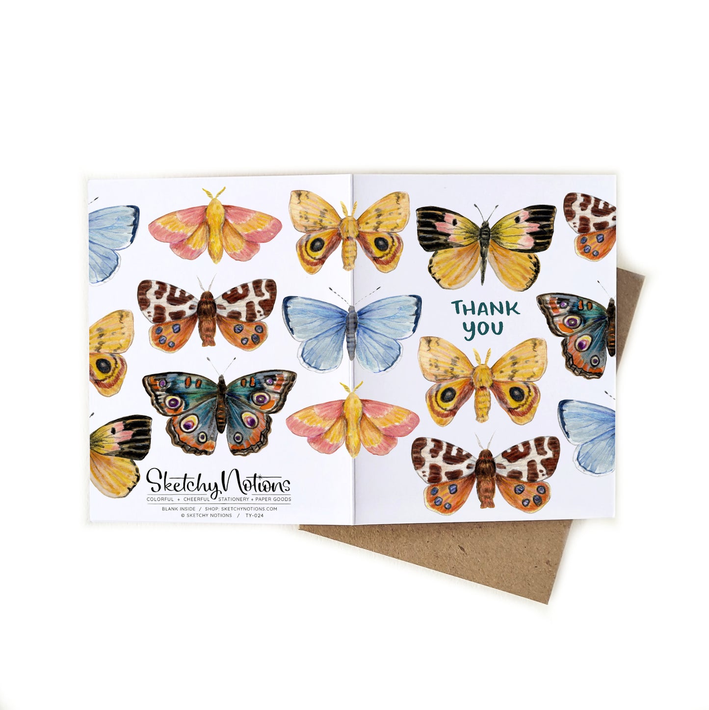 Butterfly + Moth Thank You Card