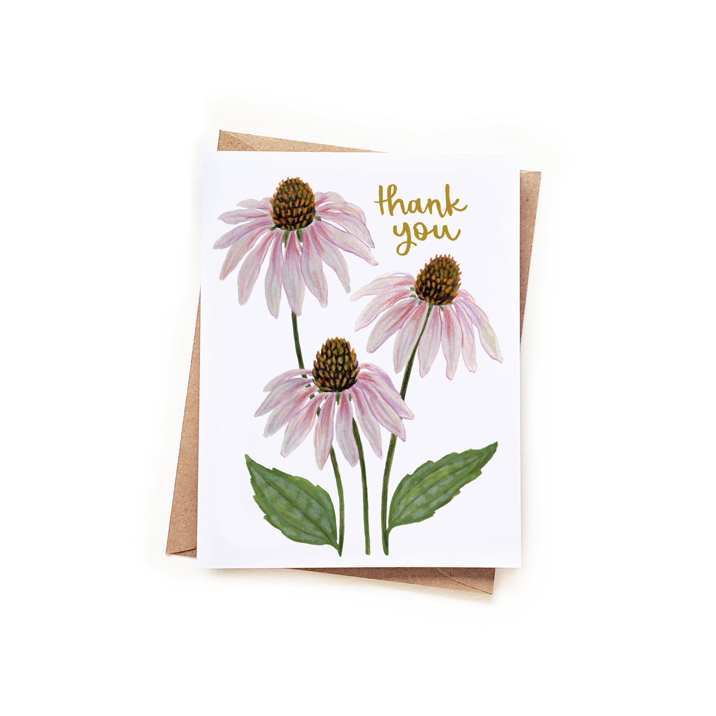 Thank You Purple Coneflowers Card