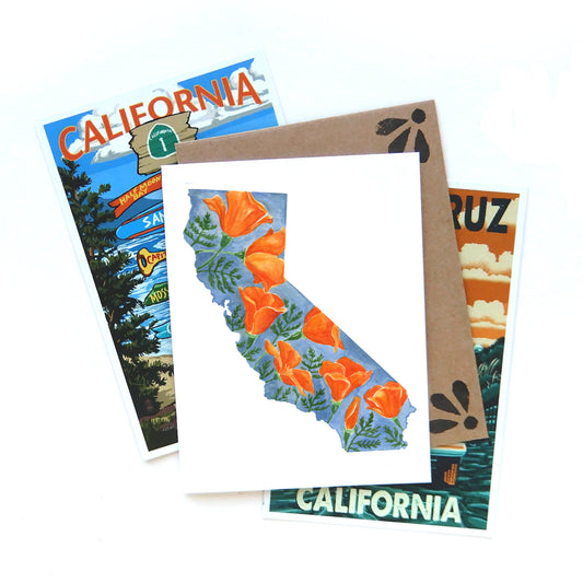 California State Flower Poppy Card