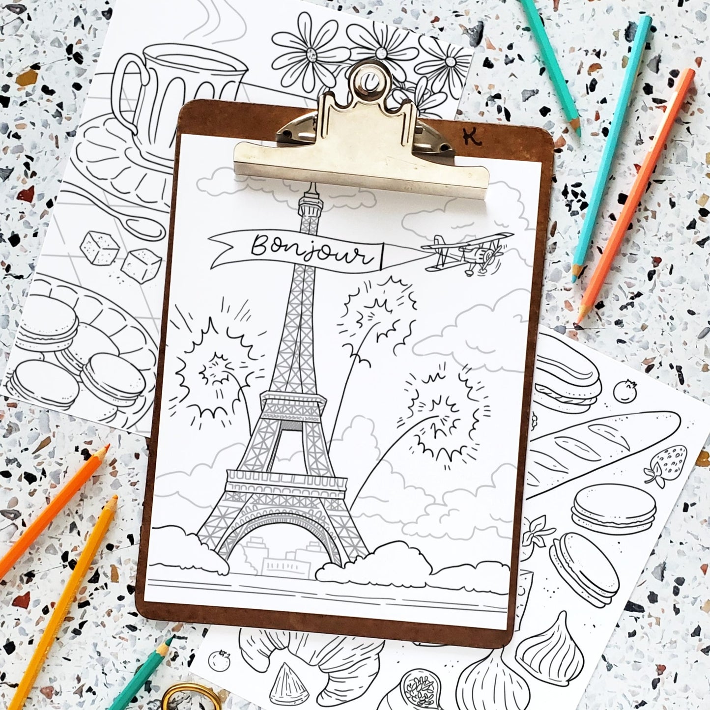 Bonjour France Coloring Pages