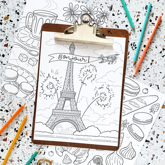 Bonjour France Coloring Pages