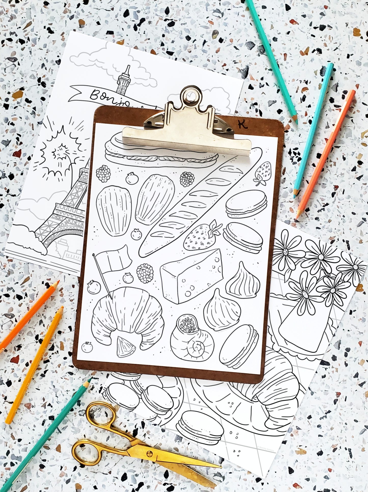 Bonjour France Coloring Pages