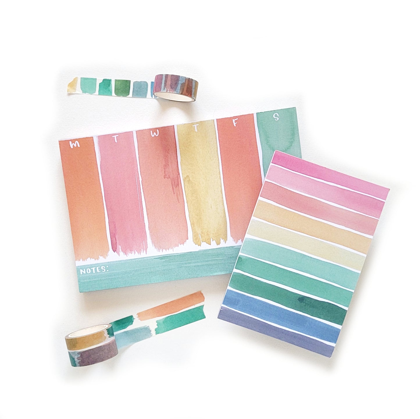 Watercolor Brushstroke Desk Bundle