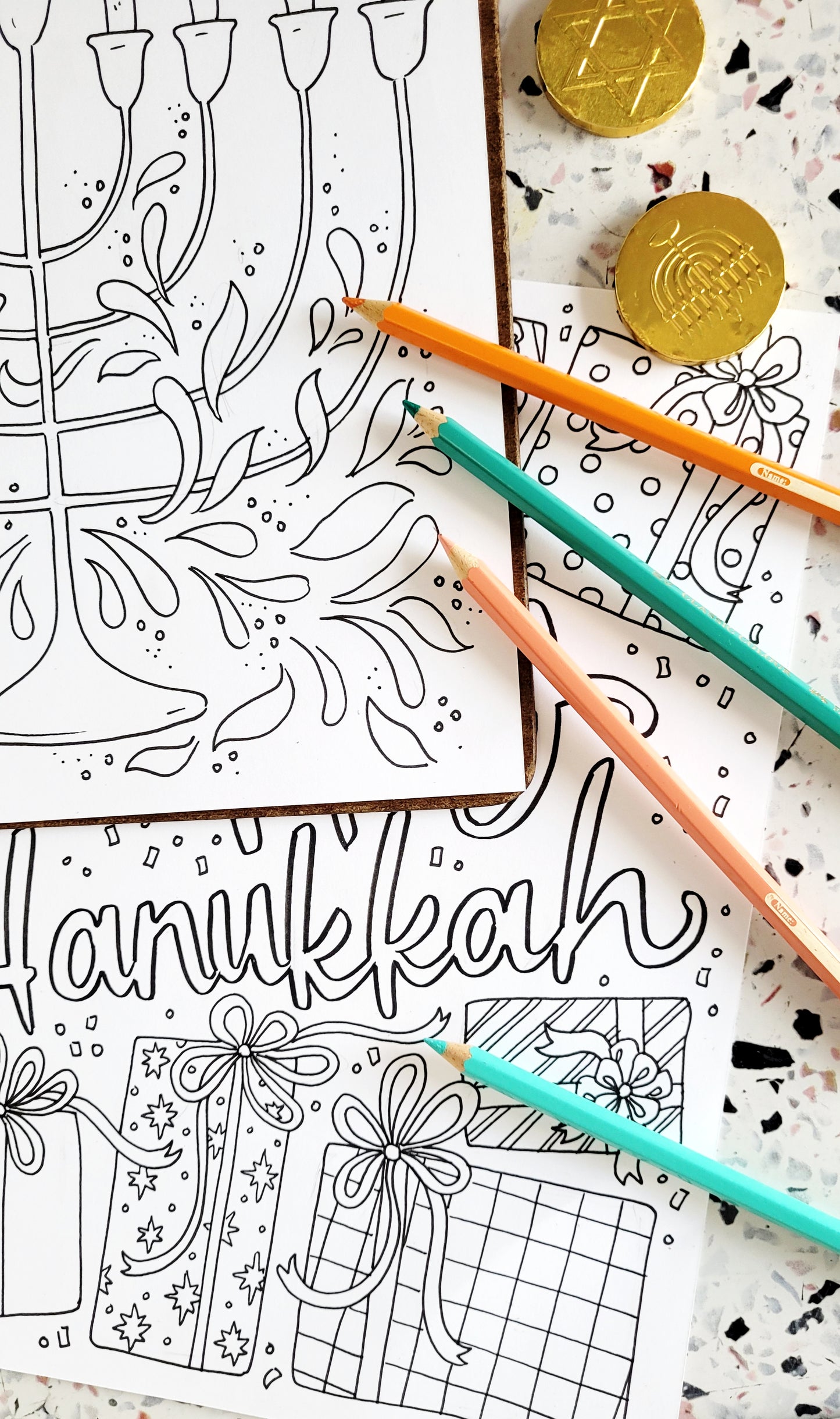 Hanukkah Joy Coloring Pages