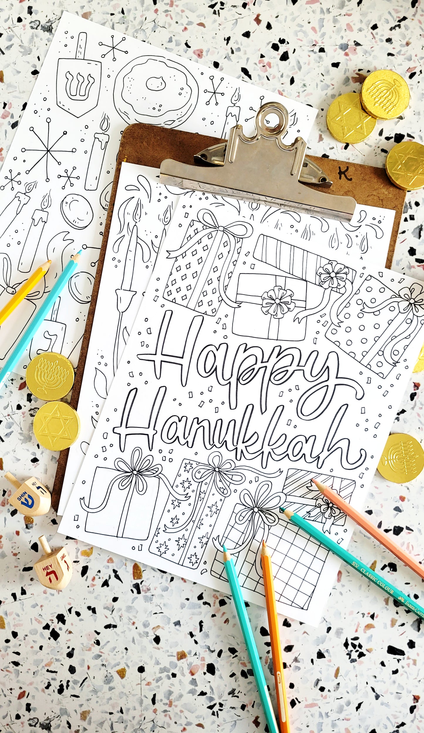 Hanukkah Joy Coloring Pages