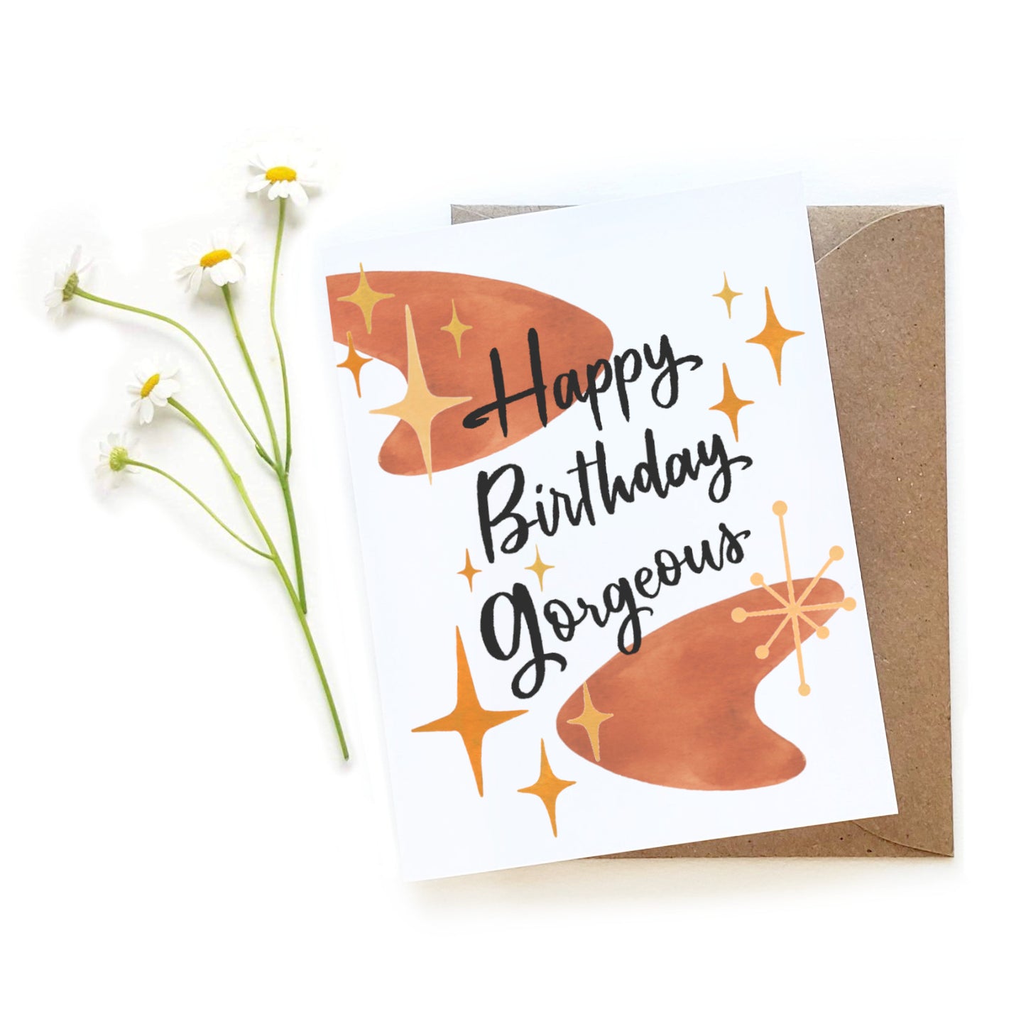 Happy Birthday Gorgeous Retro Card