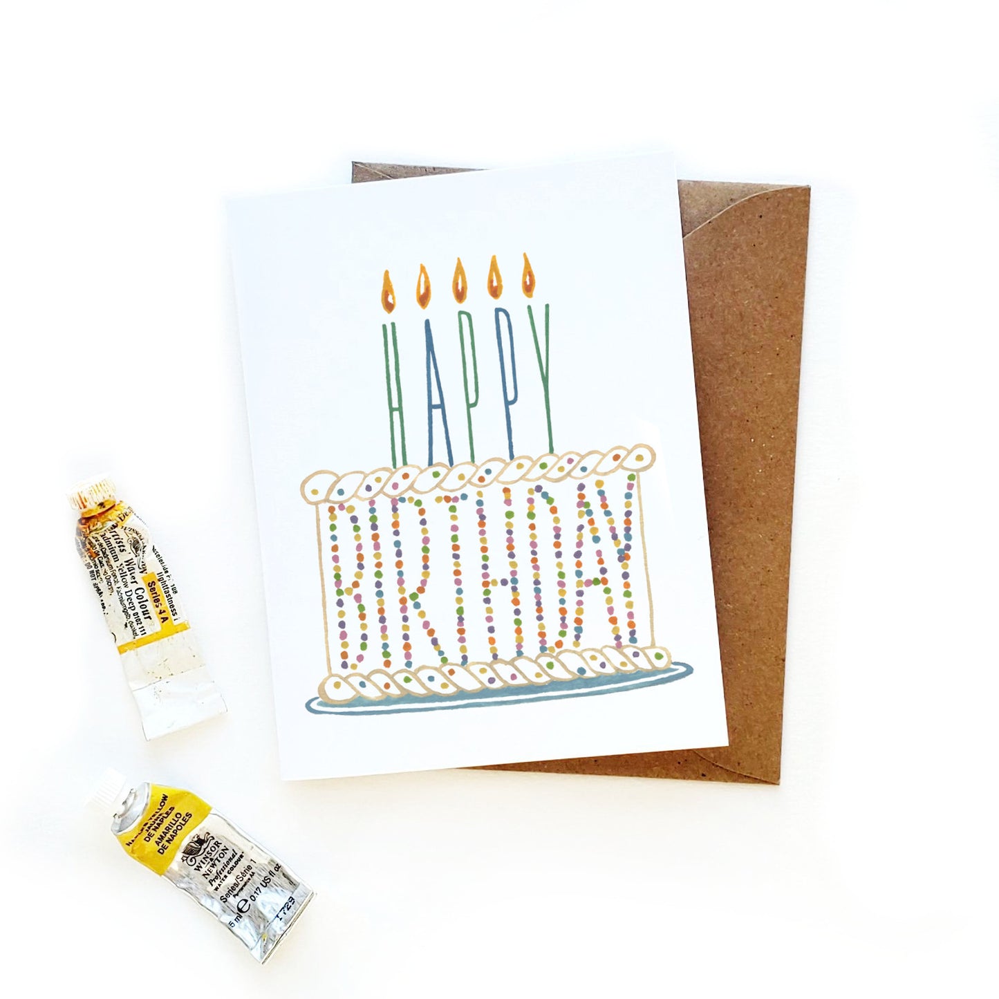 Happy Birthday Sprinkle Cake Card