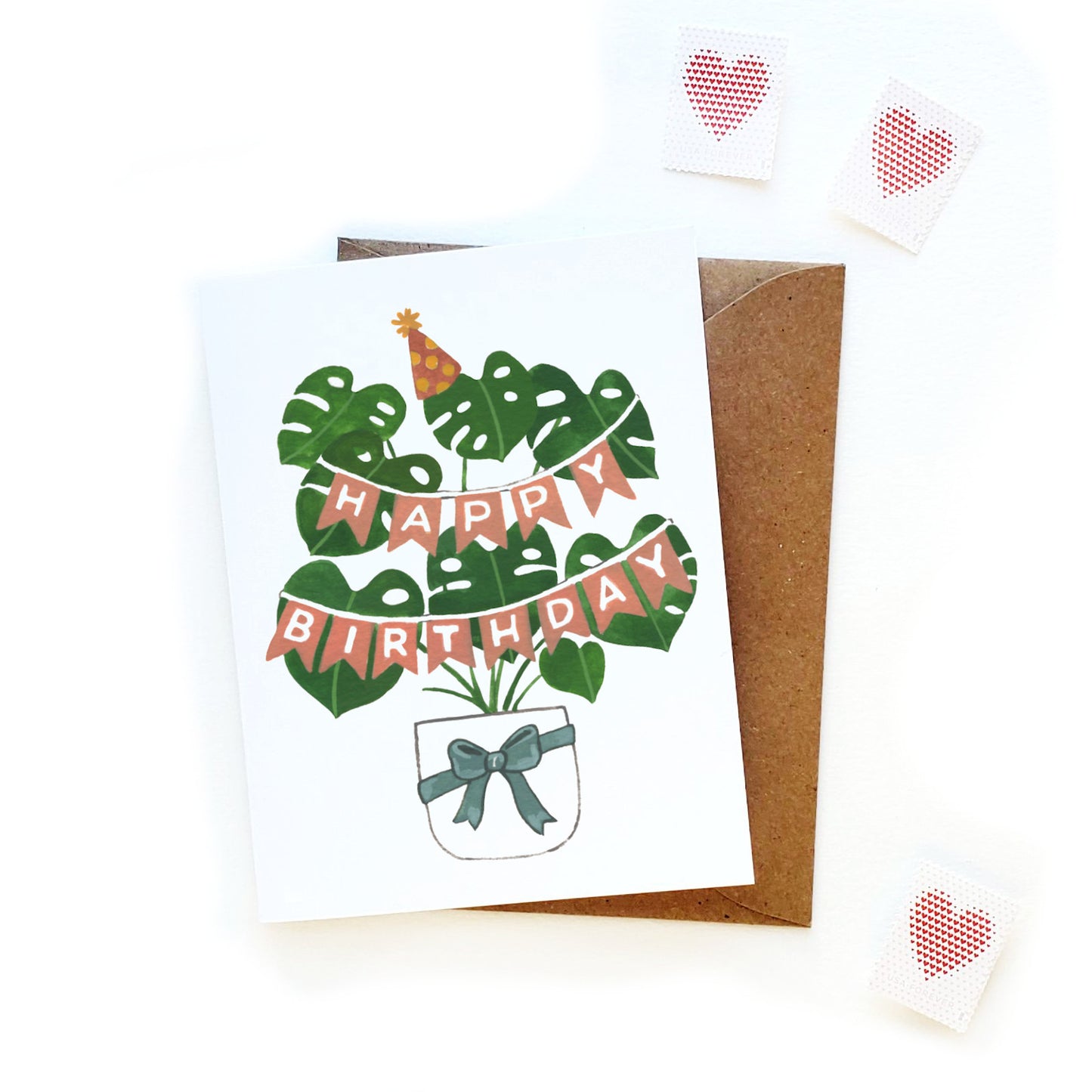 Happy Birthday Monstera Card