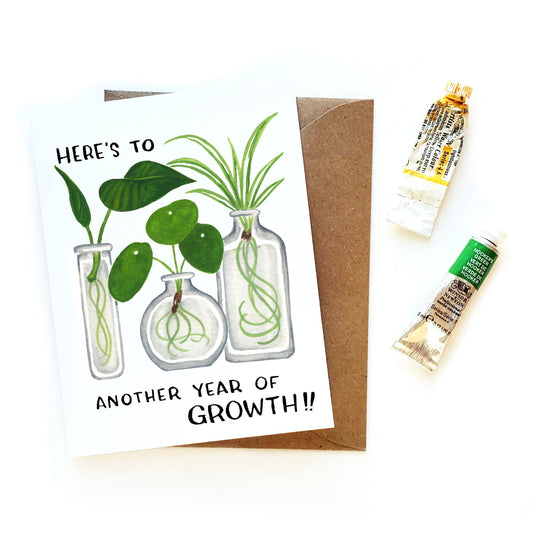 Plant Growth Propogation Birthday Card