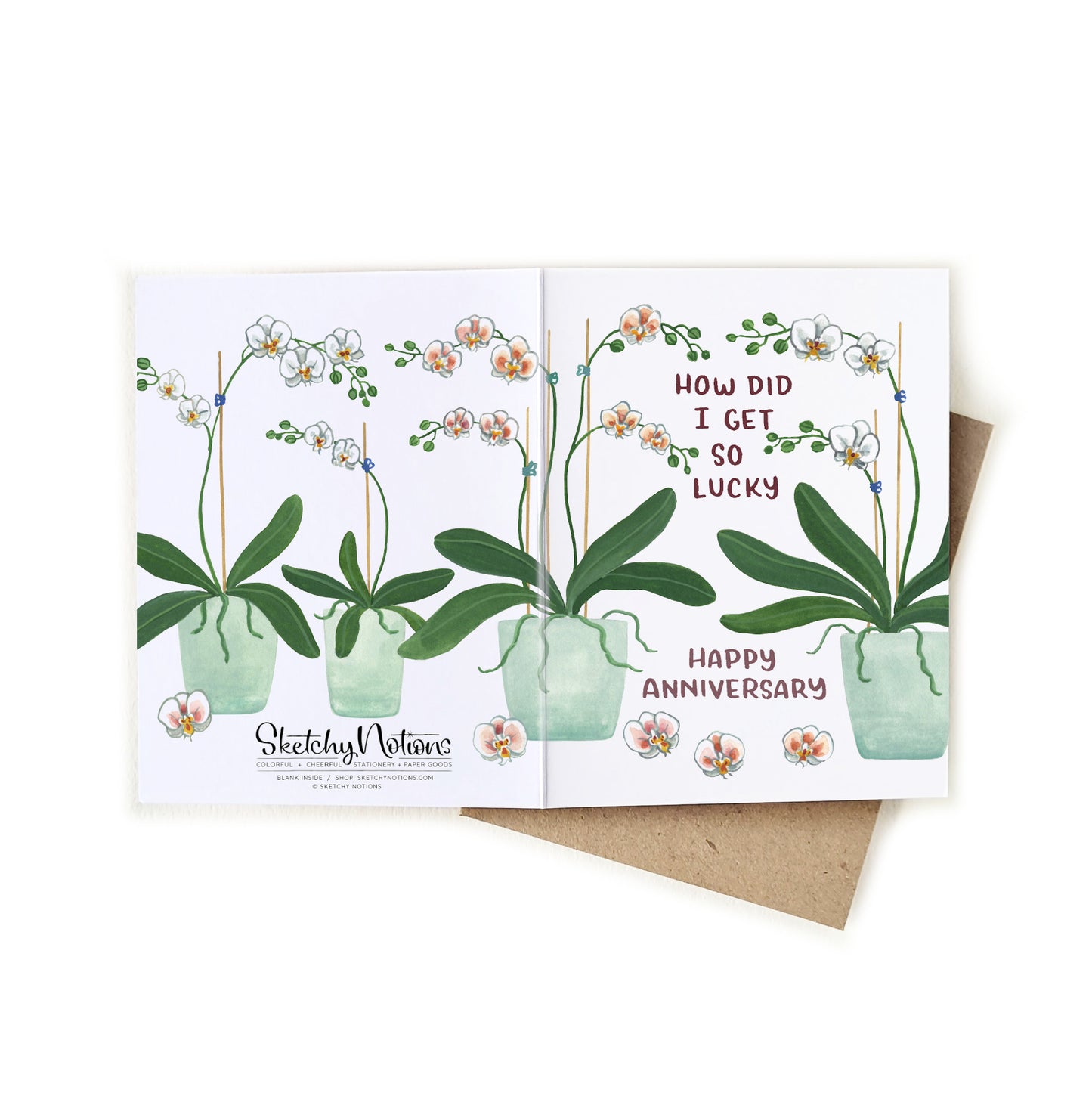 Happy Anniversary Orchids Card