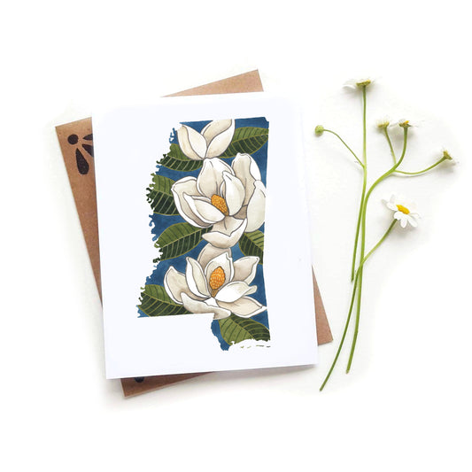 Mississippi State Flower Magnolia Card