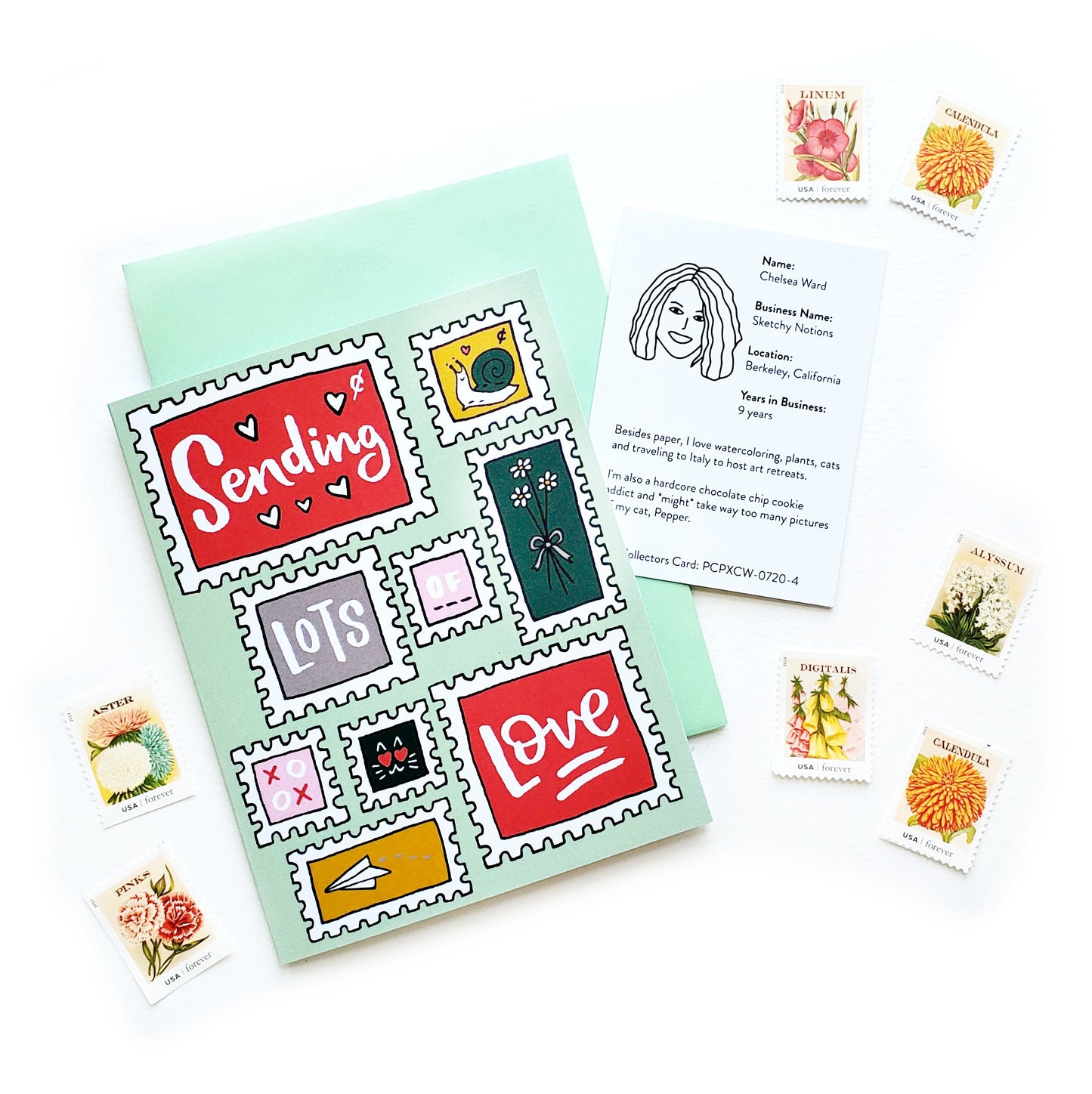 Sketchy Notions x The Paper + Craft Pantry Collectors Card