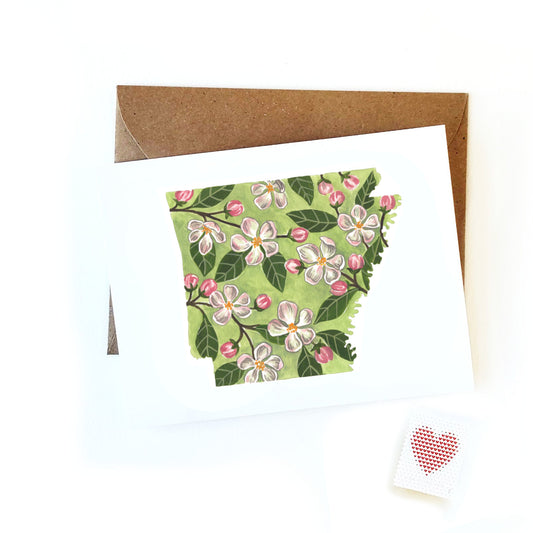 Arkansas State Flower Apple Blossom Card