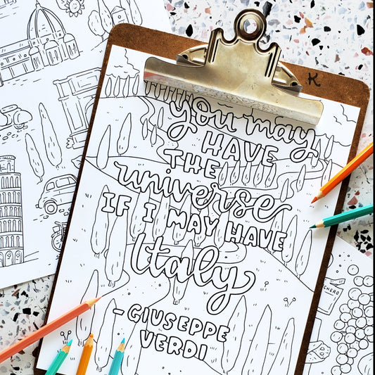 Summer in Italy Coloring Pages
