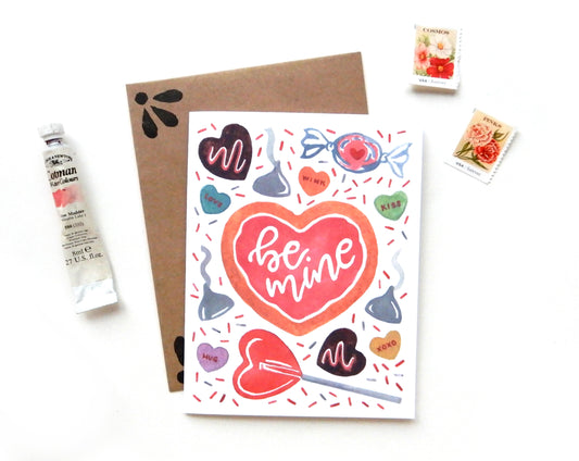 Be Mine Valentine's Day Candy Card