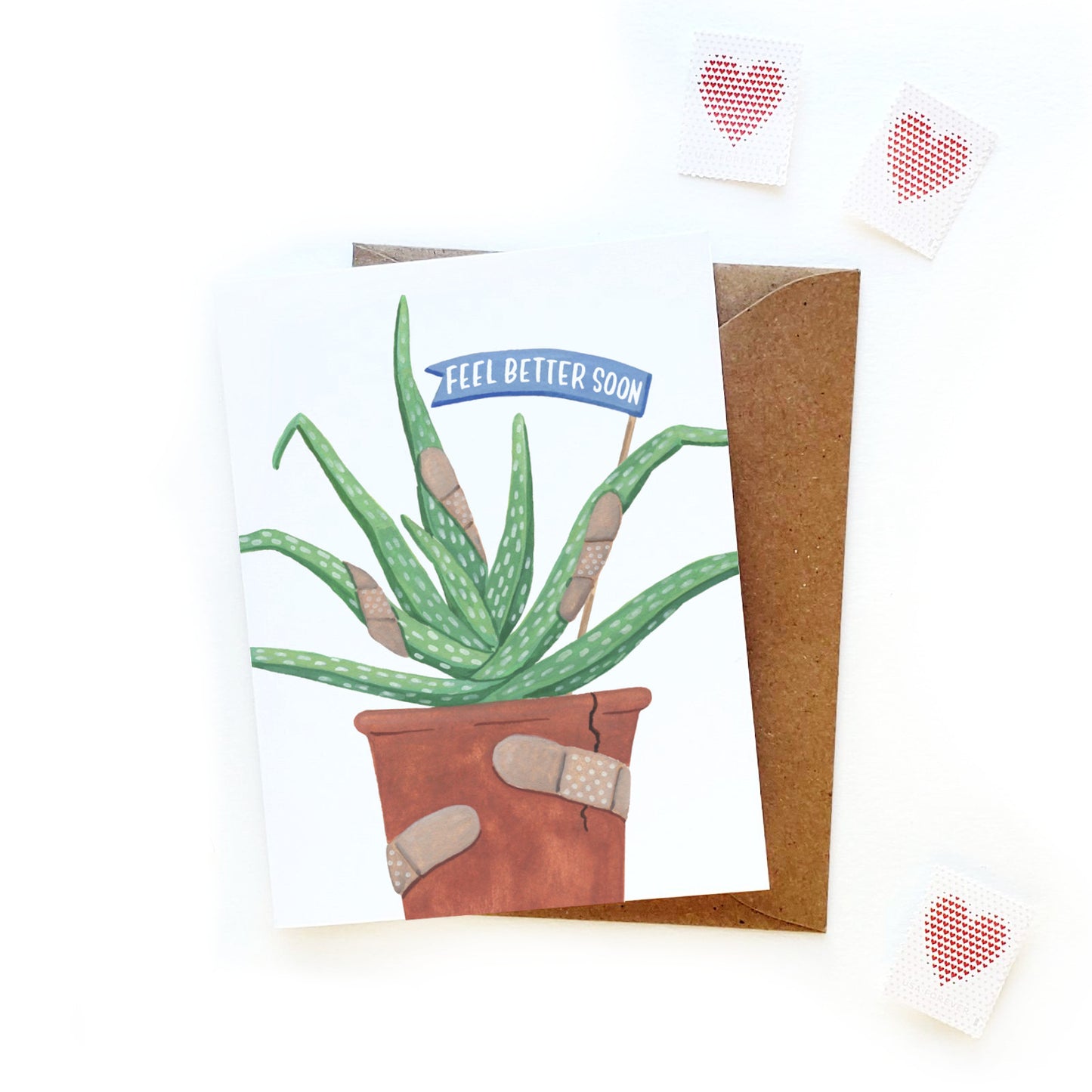 Feel Better Soon Aloe Plant Card