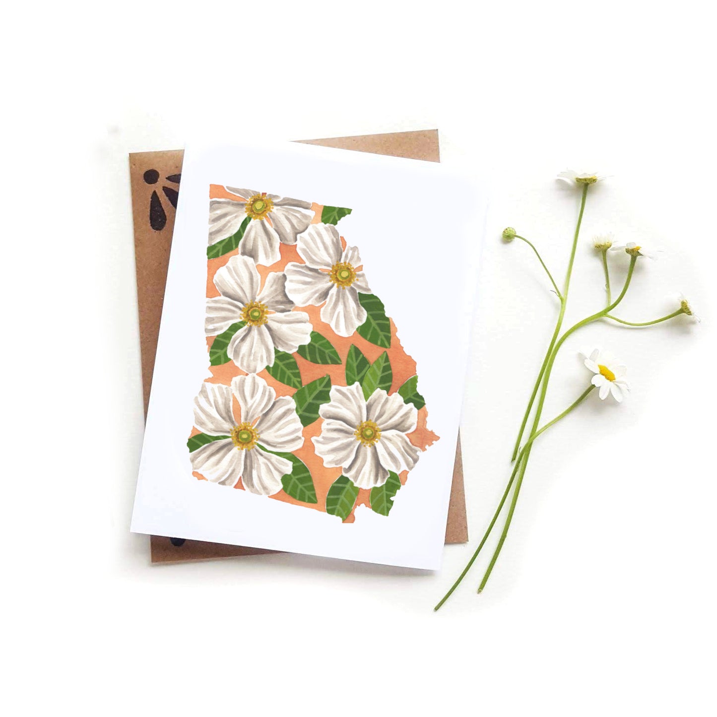 Georgia Cherokee Rose Card
