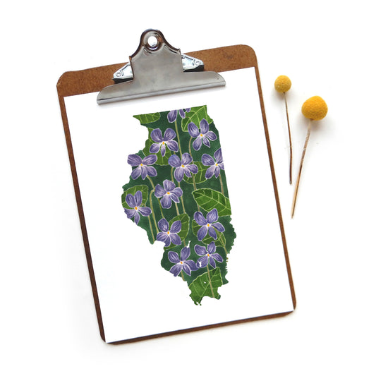 Illinois Violet Print