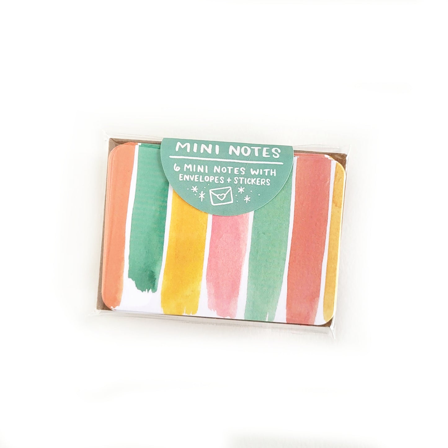 Watercolor Brushstrokes Mini Note Set