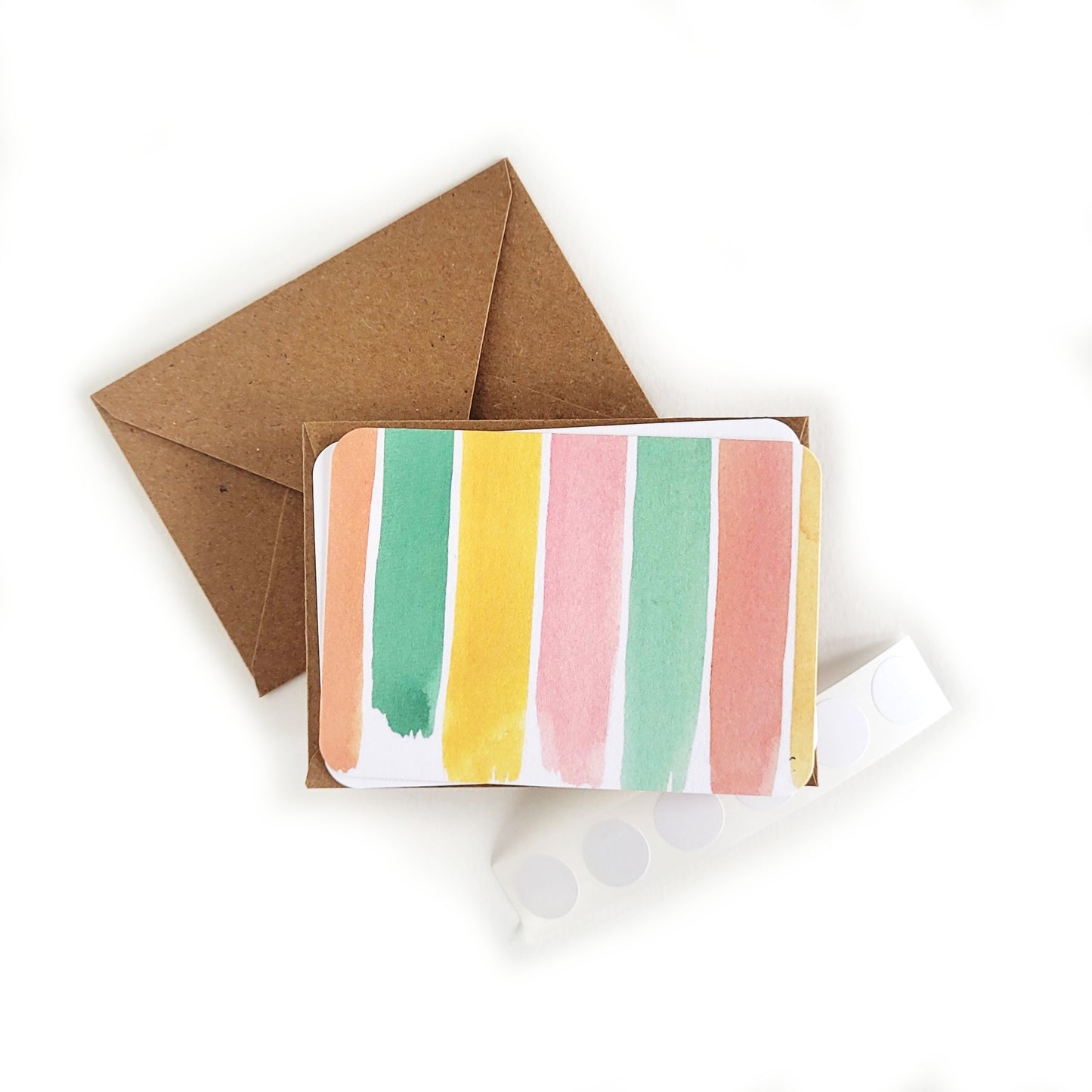 Watercolor Brushstrokes Mini Note Set