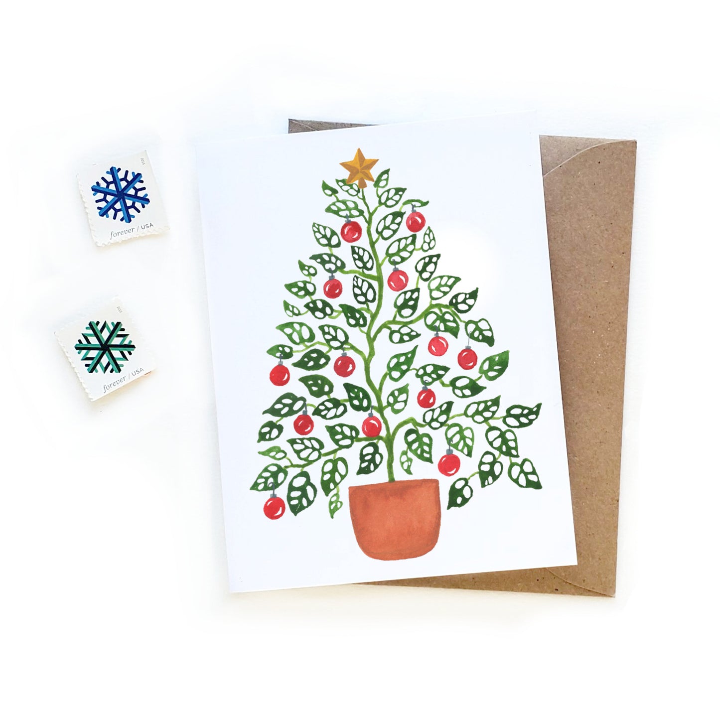 Monstera Andasonii Watercolor Card
