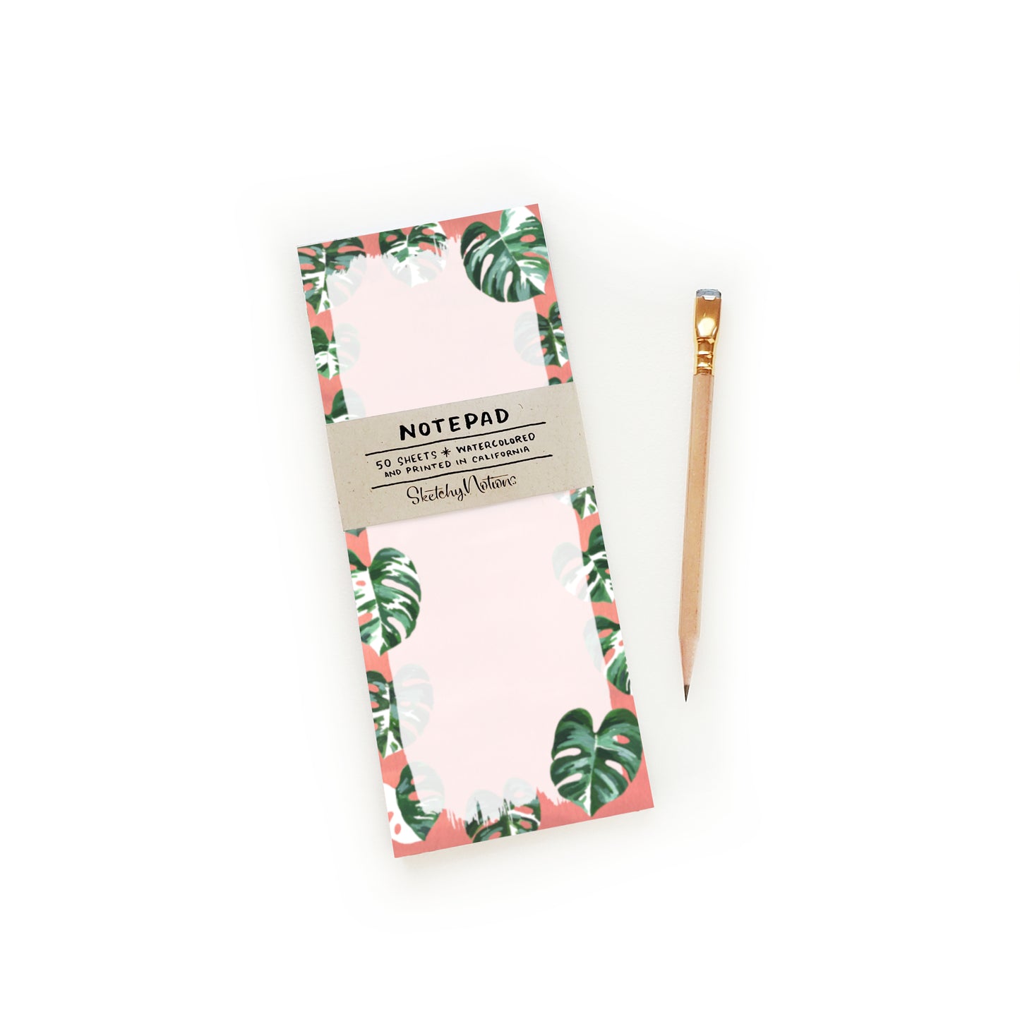 Monstera Watercolor Notepad